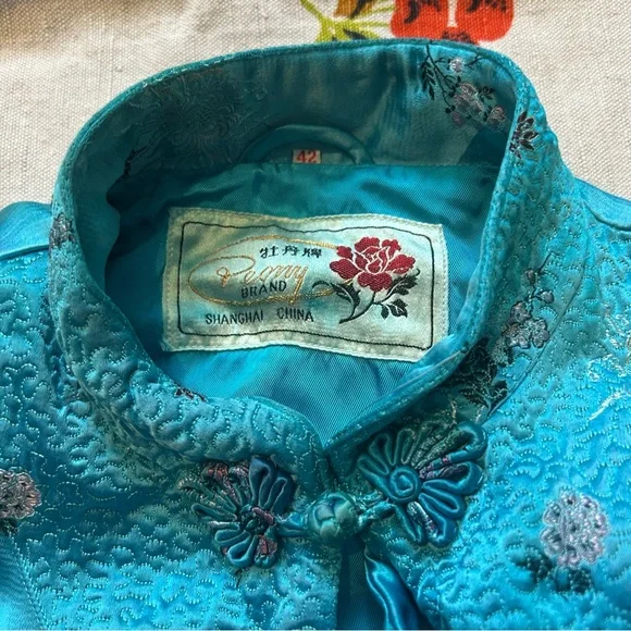 Blue Silk Robe - Picture 3 of 4